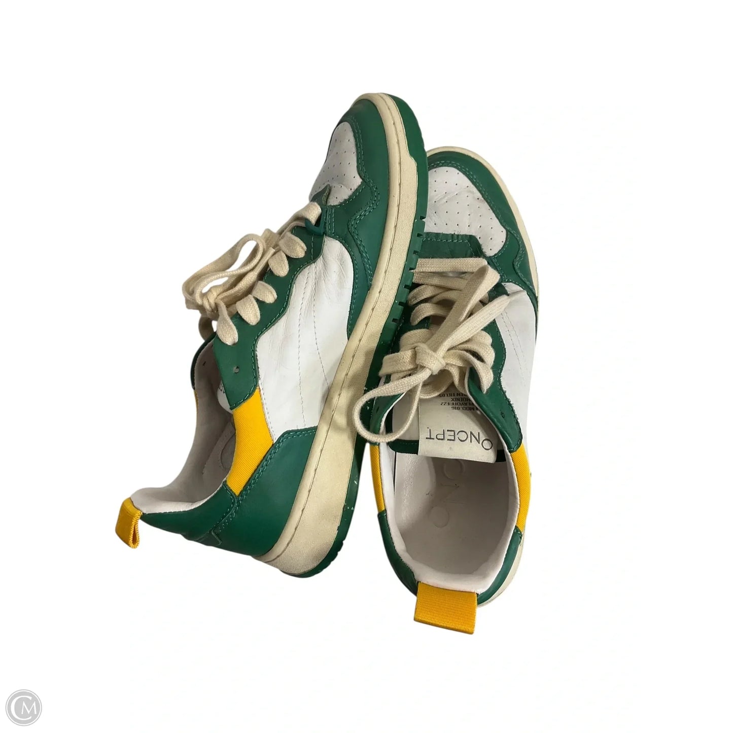 Shoes Athletic By Clothes Mentor In Green & White, Size: 8