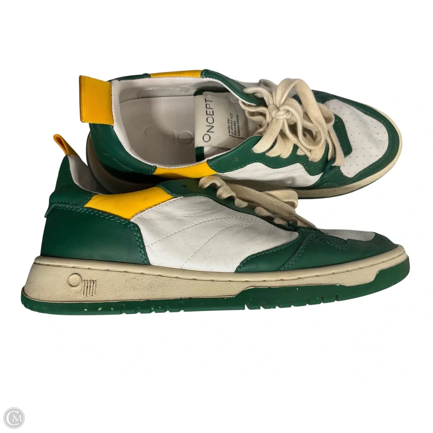 Shoes Athletic By Clothes Mentor In Green & White, Size: 8