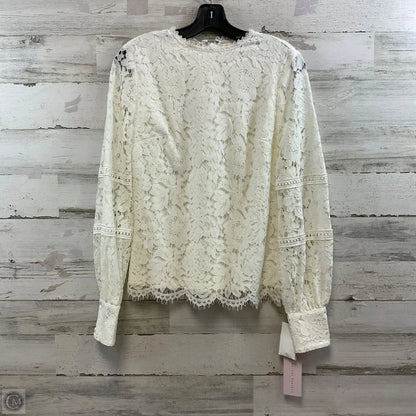 Blouse Long Sleeve By RACHEL PARCELL In Cream, Size: Xs