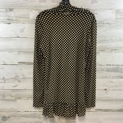 Top Long Sleeve By Artistic Works By Lu In Black & Tan, Size: L