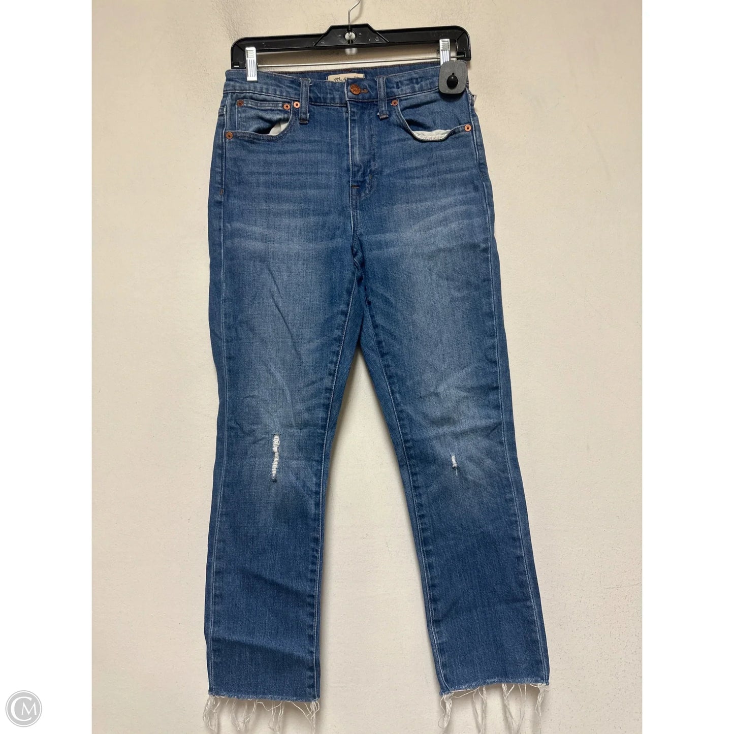 Jeans Straight By Madewell In Blue Denim, Size: 2