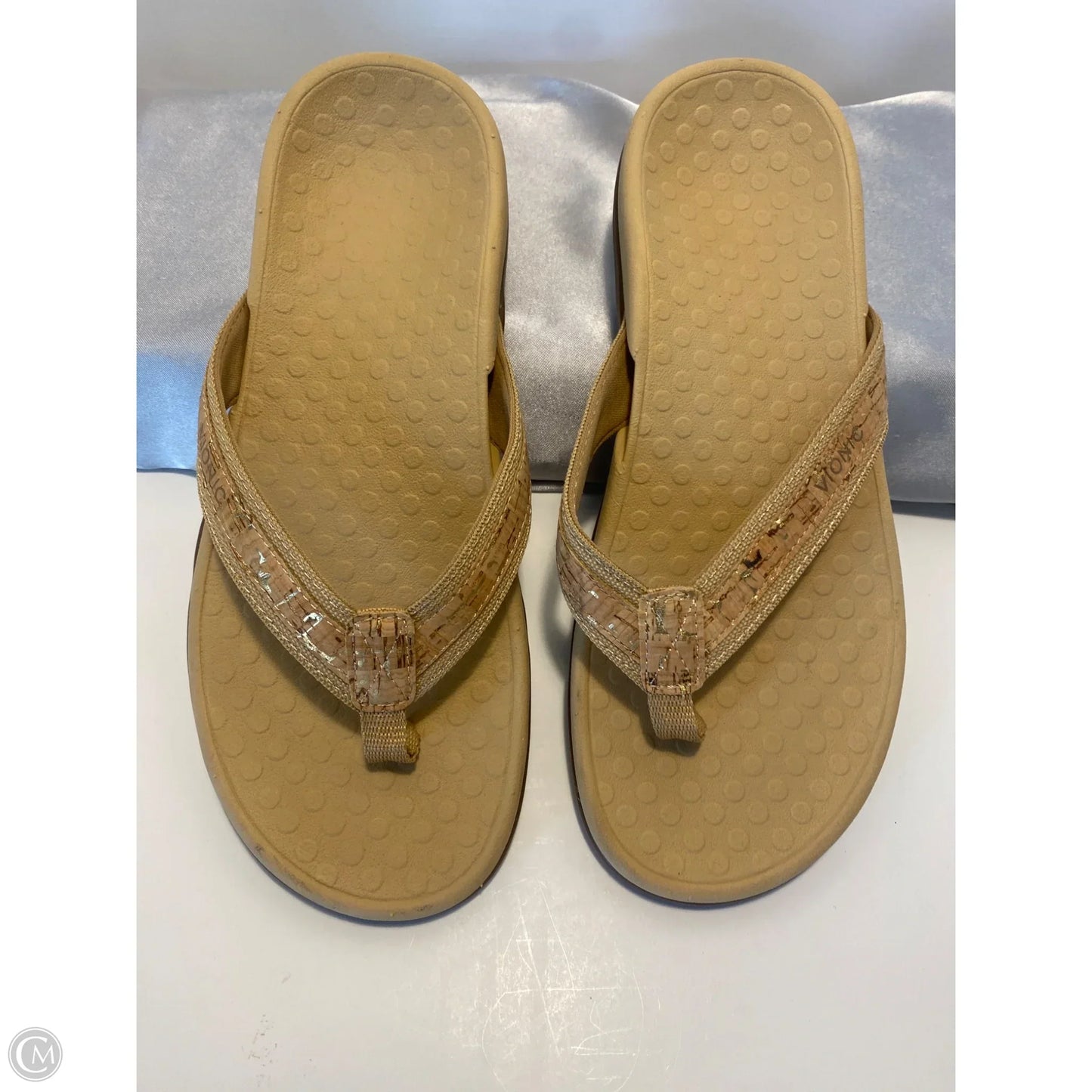 Sandals Flip Flops By Vionic In Beige, Size: 8