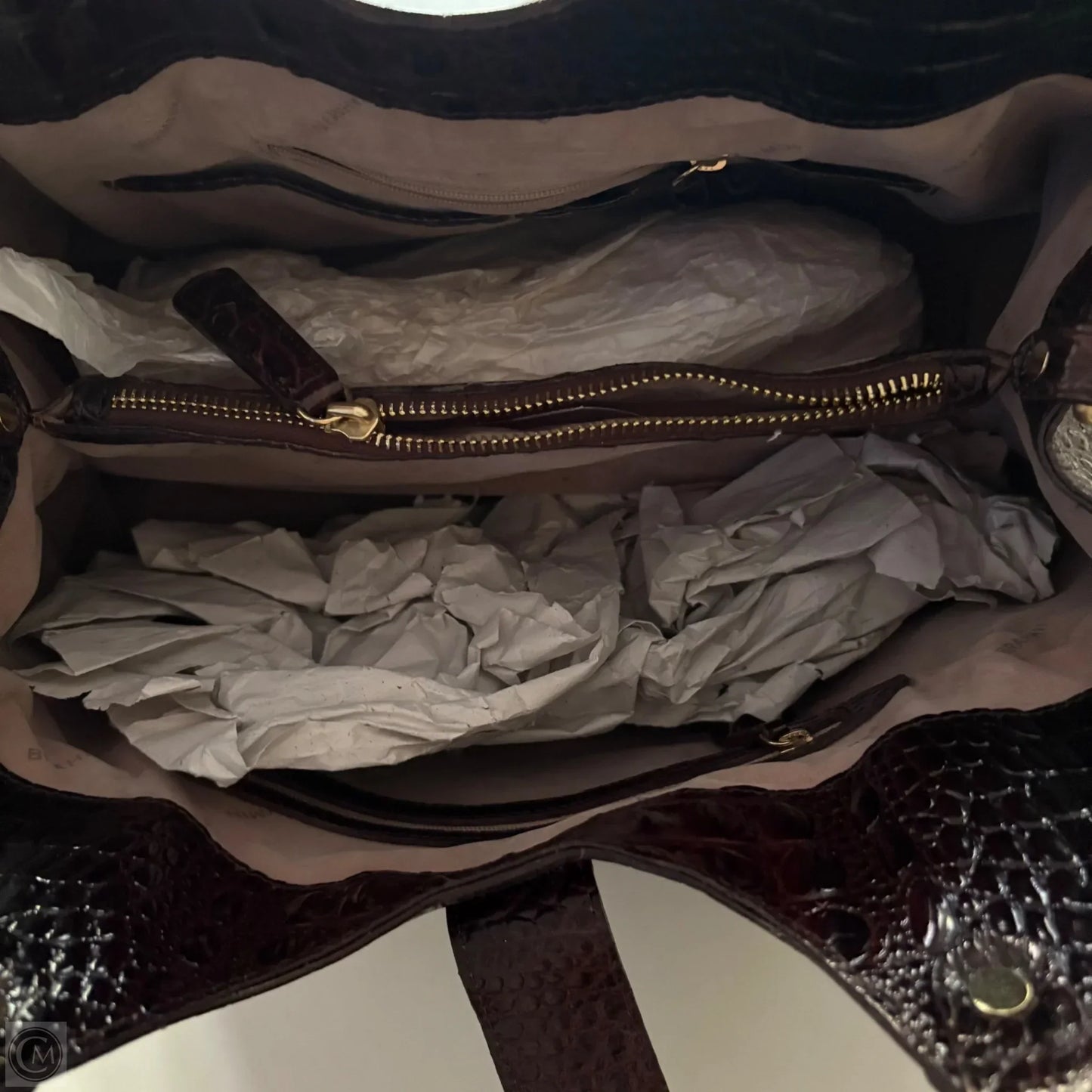 Handbag Designer By Brahmin, Size: Large