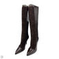 Boots Luxury Designer By Oscar De La Renta In Brown, Size: 10