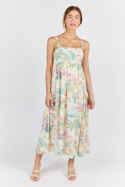 Beach Vacation Printed Maxi Dress FINAL SALE