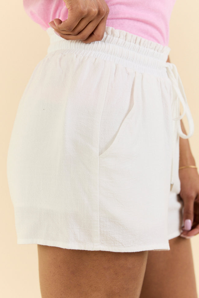 Simple Steps Ivory Woven Pull-On Shorts FINAL SALE