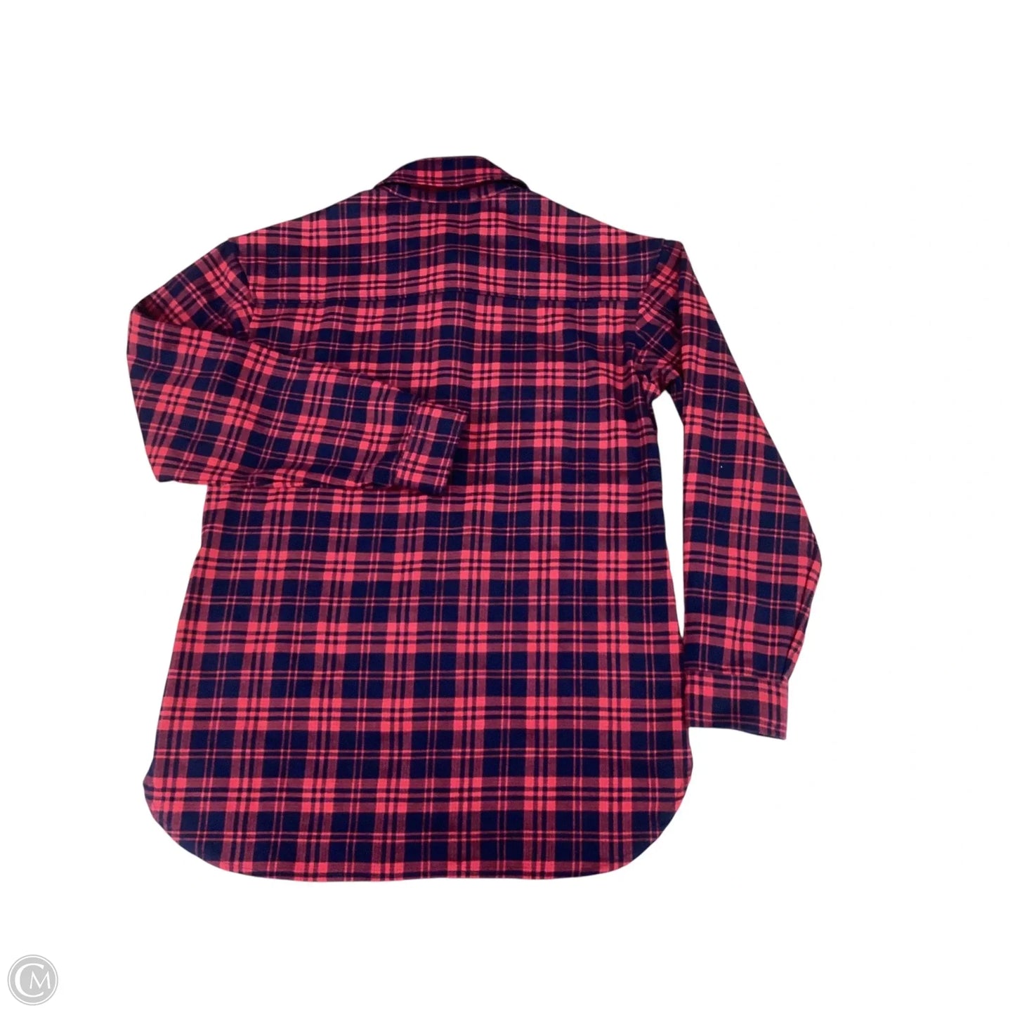 Top Long Sleeve By Zyia In Plaid Pattern, Size: Xs