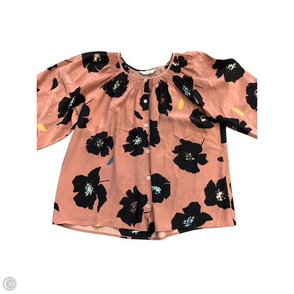 Blouse Long Sleeve By Tucker In Brown, Size: S