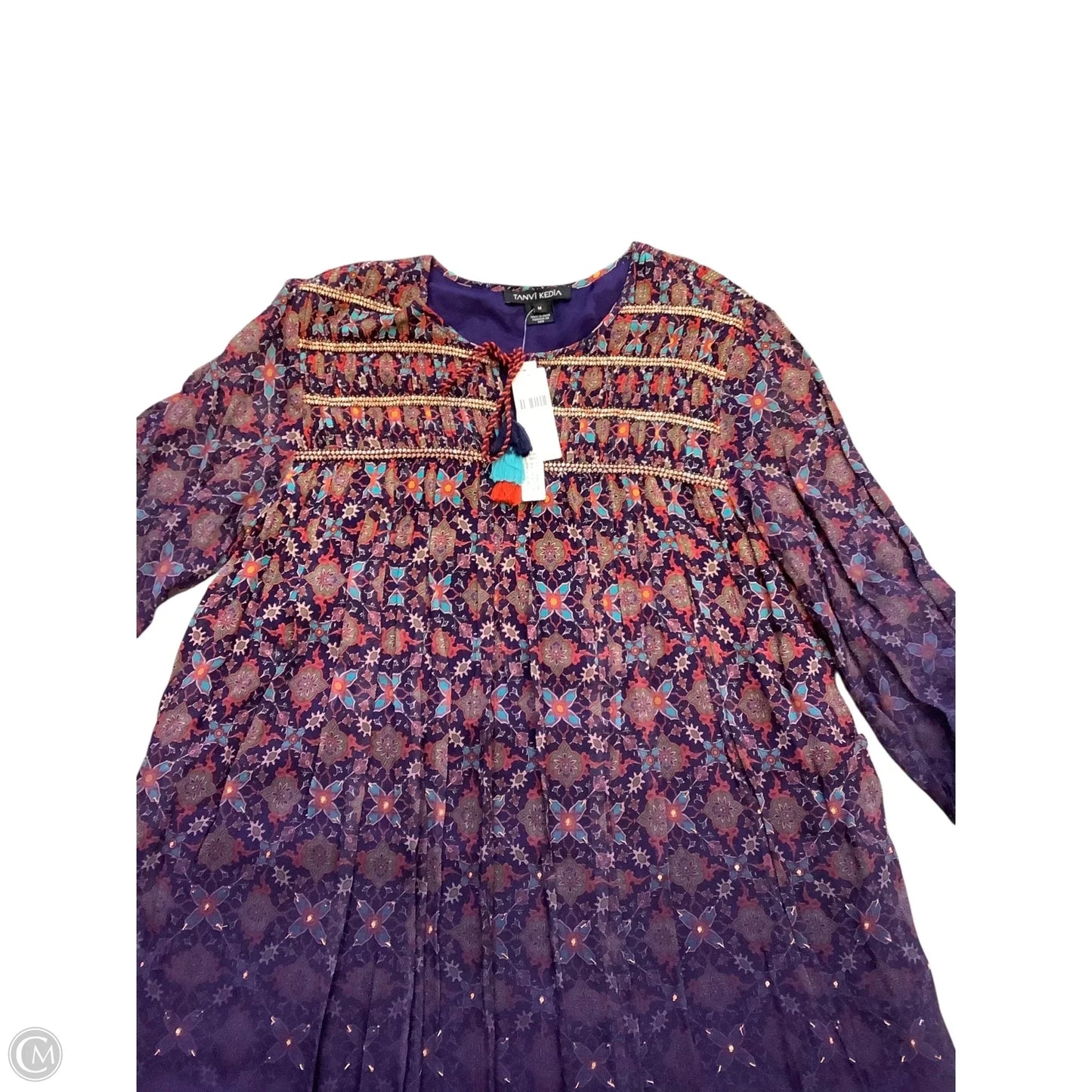 Dress Party Midi By Tanvi Kedia In Purple, Size: M