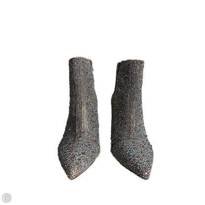 Boots Ankle Heels By Betsey Johnson In Snakeskin Print, Size: 8