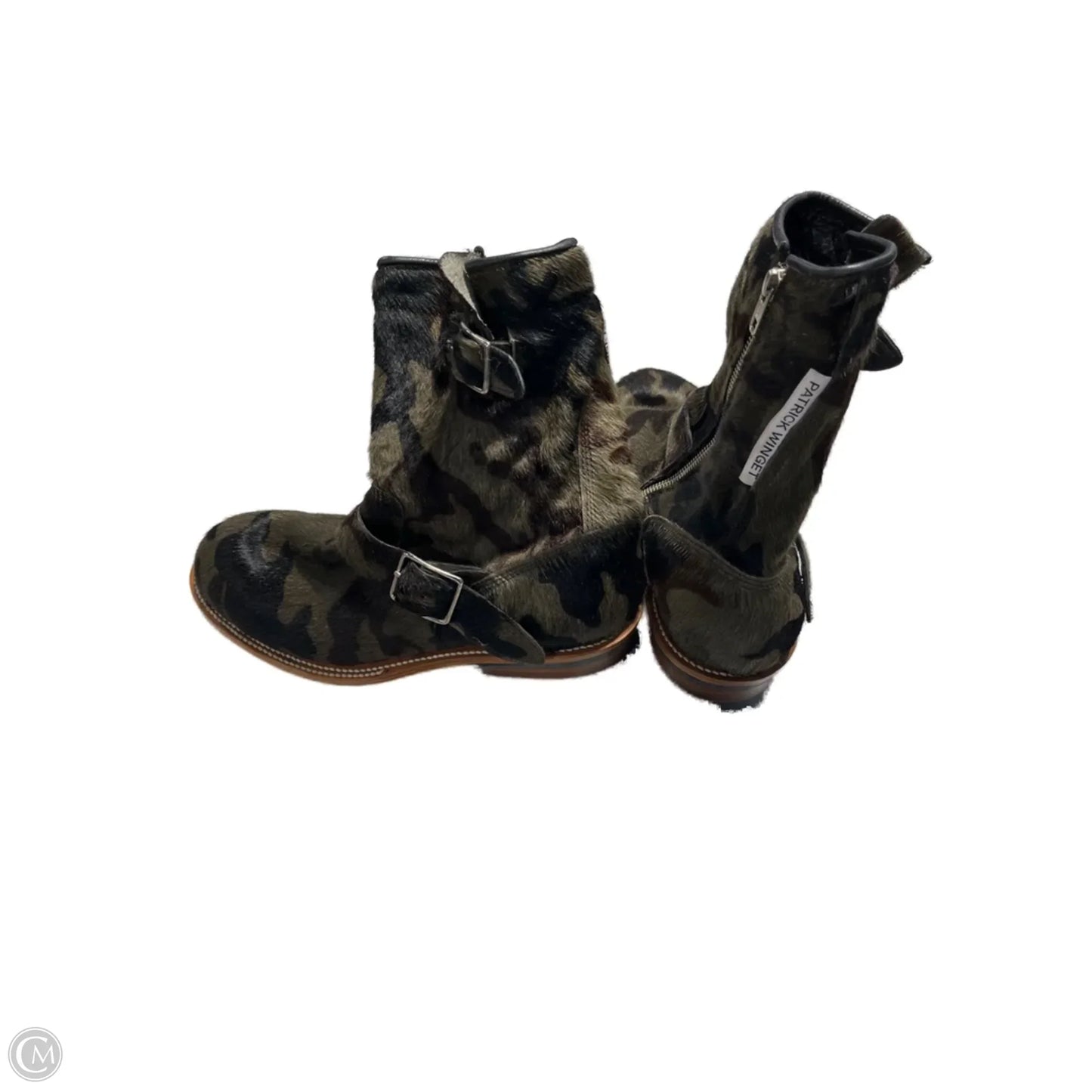 Boots Ankle Flats By Cmb In Camouflage Print, Size: 10