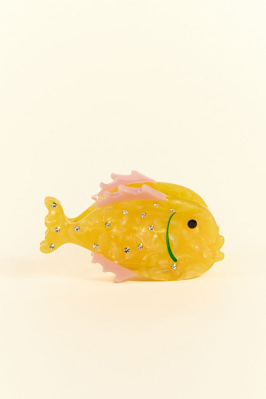 Yellow Fish Claw Clip FINAL SALE